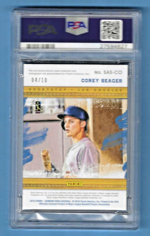 2016 Panini DMD. Kings Auto Corey Seager Dodgers #CO Rookie PSA 10 #27594827 view 2