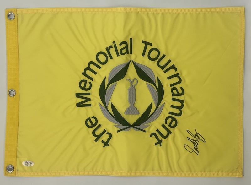 Scottie Scheffler Signed Autographed Memorial Tournament Flag Golf PSA/DNA