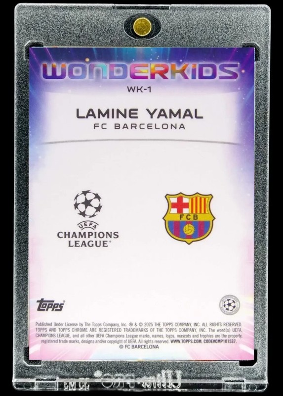 Lamine Yamal RARE ROOKIE RC REFRACTOR TOPPS CHROME INVESTMENT CARD SSP ROY MINT view 2