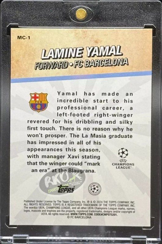 Lamine Yamal RARE ROOKIE SHOCK REFRACTOR TOPPS CHROME INVESTMENT CARD SSP MINT view 2