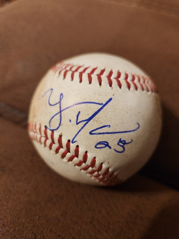 Yeison Morrobel Autographed Signed Auto Game Used MILB Rawlings Baseball Ball view 2