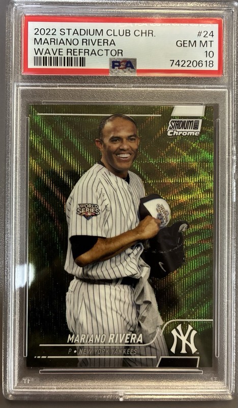 Mariano Rivera 2022 Topps Stadium Club Chrome Wave Refractor PSA 10 POP 1!!!