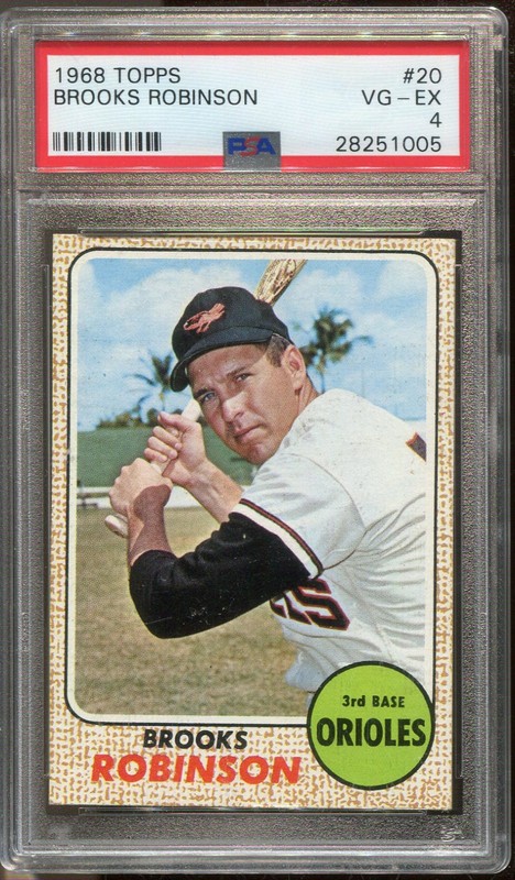 1968 Topps #20 Brooks Robinson PSA 4 Baltimore Orioles HOF Vintage Baseball