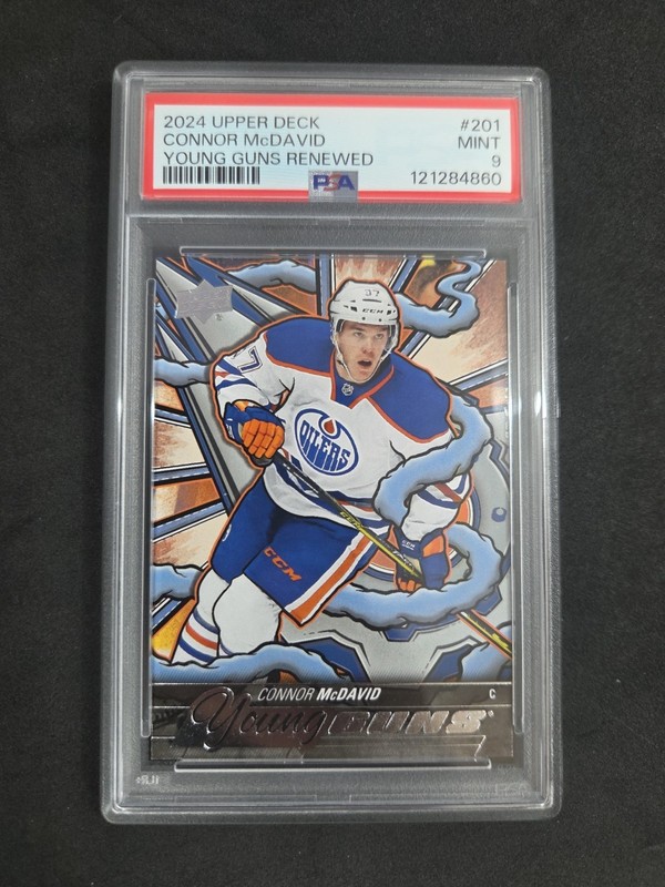 2024 UPPER DECK #201 CONNOR MCDAVID YOUNG GUNS RENEWED PSA 10