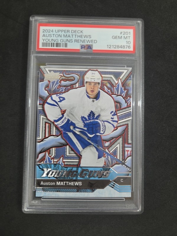 2024-25 Upper Deck Young Guns Renewed #201 Auston Matthews - PSA 10 GEM MT