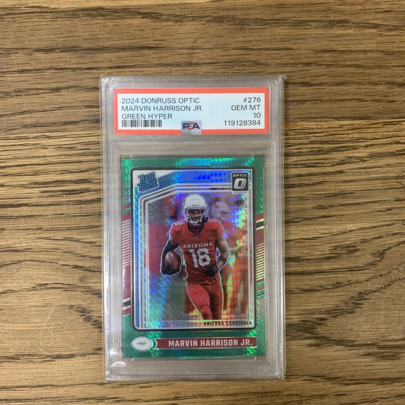 2024 Donruss Optic Marvin Harrison JR Green Hyper PSA 10
