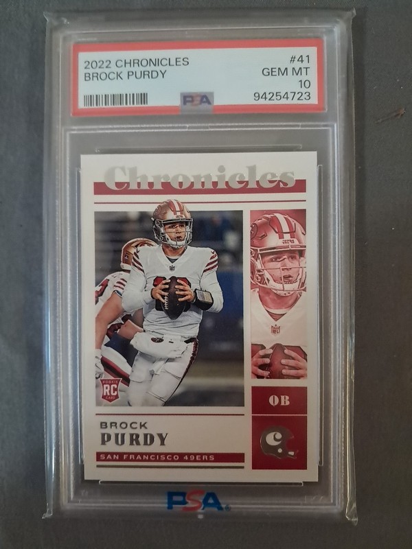 🏈 Brock PURDY RC Rookie PSA 10 2022 Panini Chronicles #41 Gem Mint