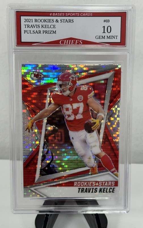 2021 Panini Rookies & Stars Travis Kelce Chiefs Pulsar Prizm #69 Gem Mint 10!