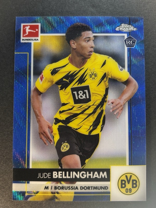 Jude Bellingham  /150 RC Blue Wave Refractor 2020 Topps Chrome Bundesliga Rookie