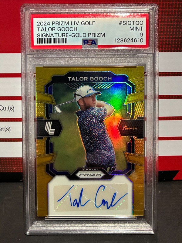 Talor Gooch 2024 Panini Prizm LIV Golf Gold Rookie Auto #/10 SMASH RC SSP PSA 9