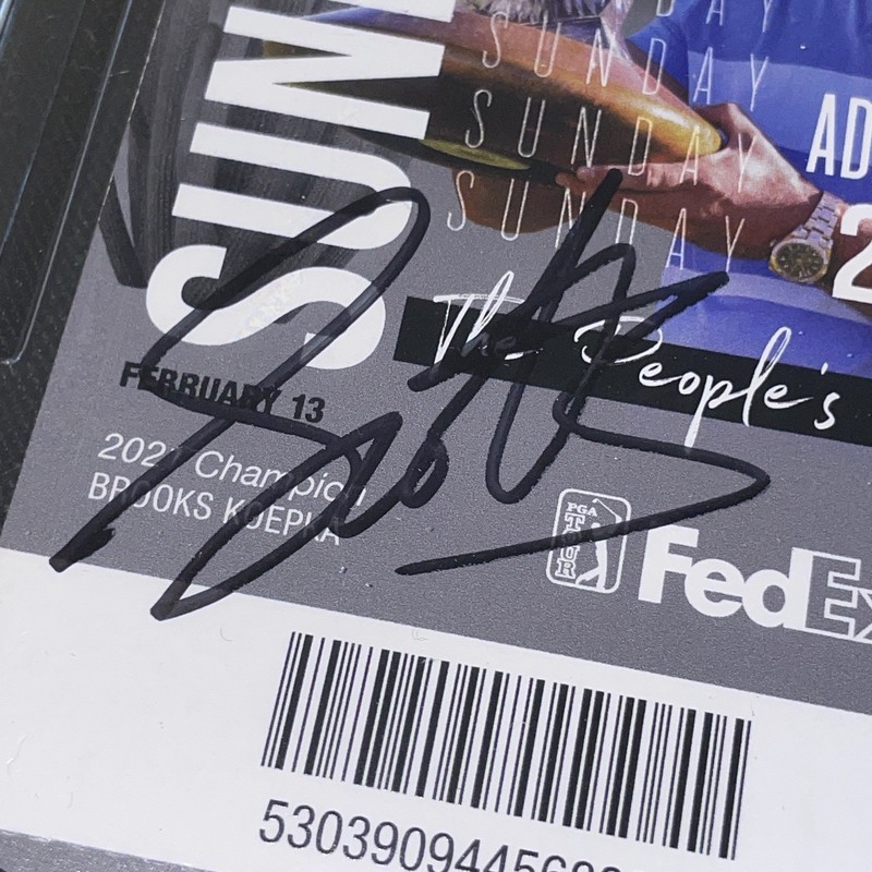 Scottie Scheffler Signed 2022 WM Phoenix Open Sunday Ticket PSA Slab 1st PGA Win view 2