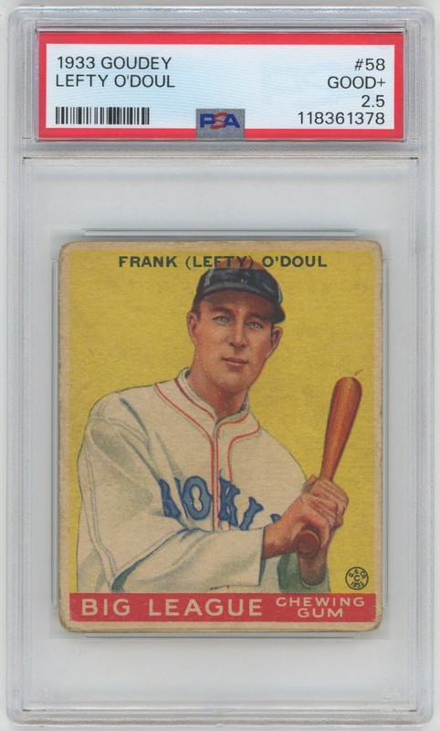 1933 Goudey 58 ODoul PSA 2.5 718875