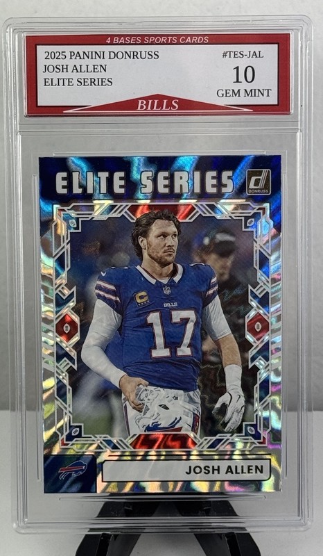 2025 Panini Donruss Josh Allen Buffalo Bills Elite Series Holo Card Gem Mint 10
