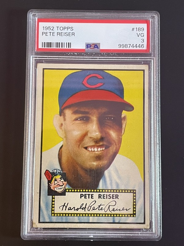 1952 Topps Baseball #189 Pete Reiser PSA 3 Very Good