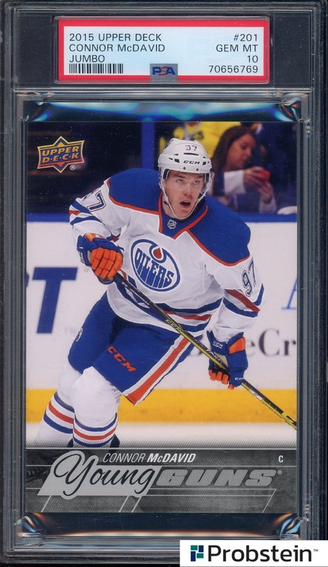 2015-16 Upper Deck Young Guns Jumbo #201 Connor McDavid RC Rookie PSA 10