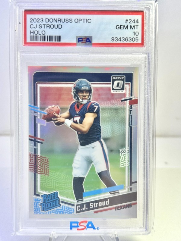 2023 Donruss Optic #244 C.J. Stroud Holo PSA 10