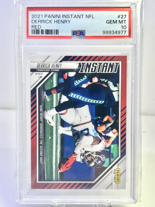 2021 Panini Instant NFL #27 Derrick Henry Red PSA 10