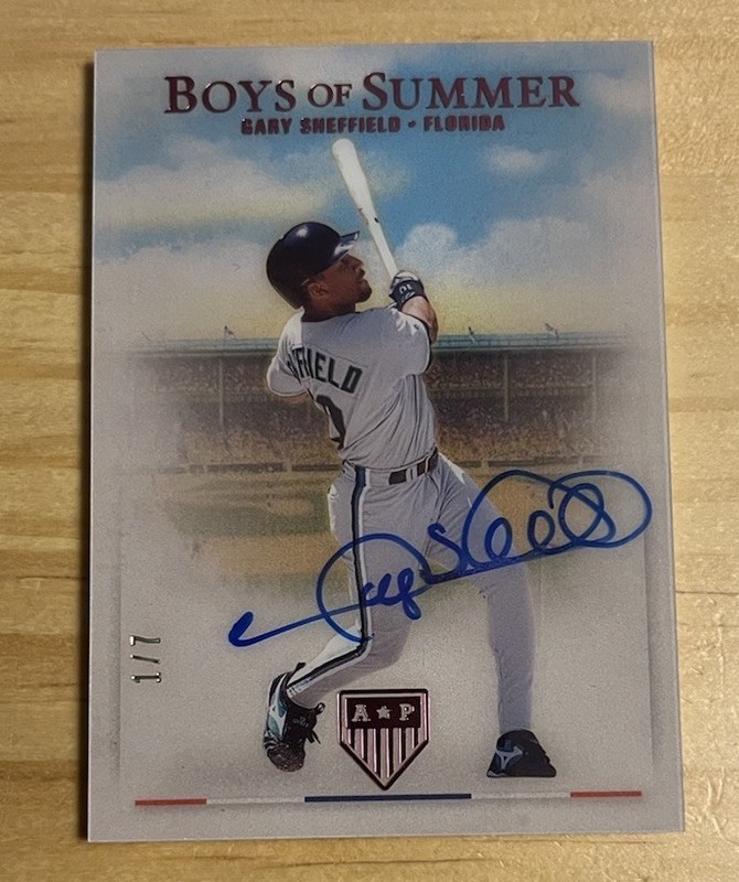 2023 Panini Americas Pastime Gary Sheffield Boys Of Summer Gold ON CARD Auto 1/1