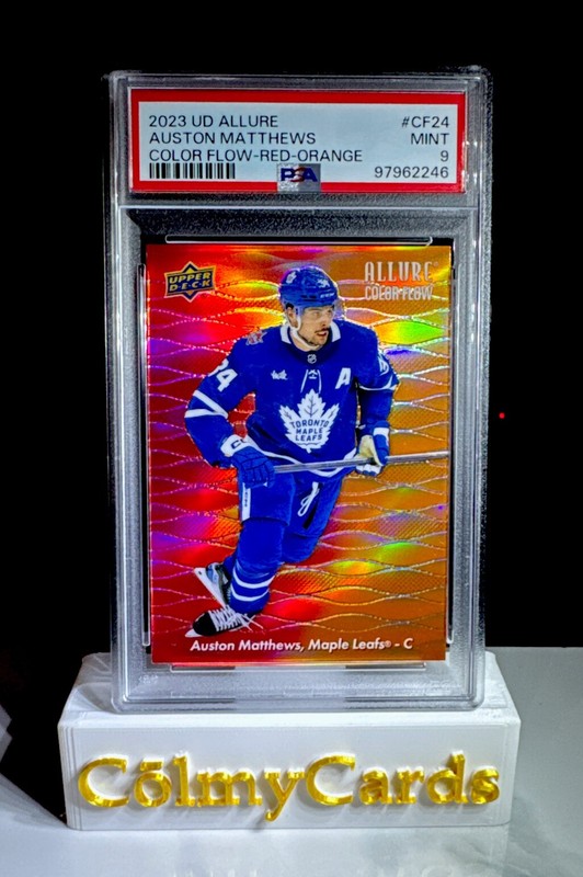 2023 Upper Deck Allure - Color Flow Red Orange CF-24 Auston Matthews Low POP PSA