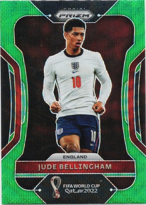 Jude Bellingham 2022 Panini Prizm World Cup Qatar Green Wave Prizm #90