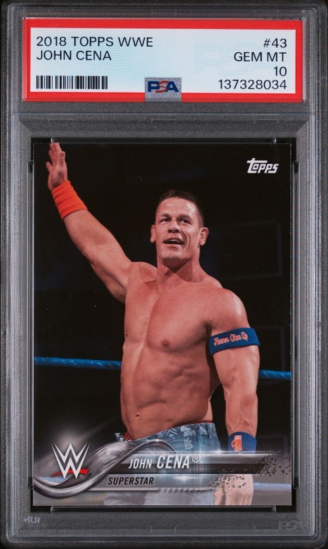 John Cena 2018 Topps WWE #43 PSA 10
