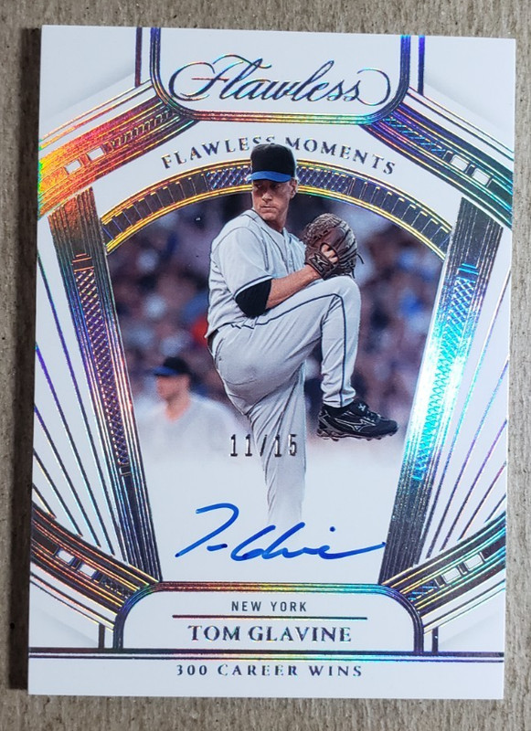2024 Panini Flawless Moments Tom Glavine Auto /15 New York Mets Autograph view 1