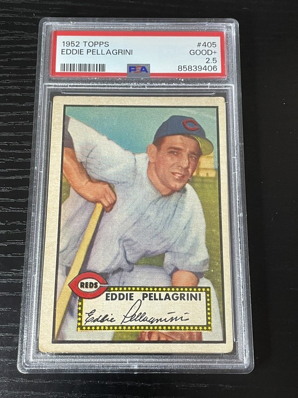 1952 Topps Baseball #405 Eddie Pellagrini PSA 2.5 GOOD+