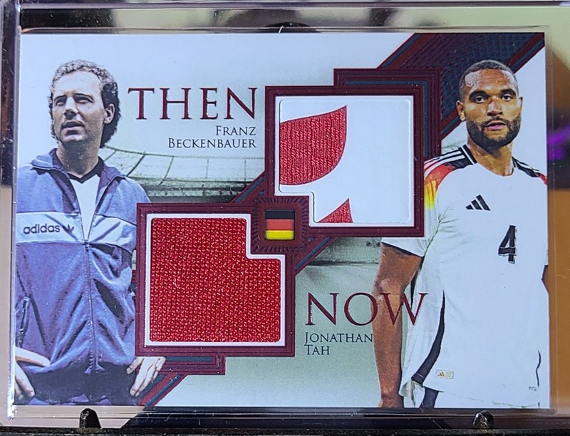 2025 Futera Unique Then & Now Beckenbauer, Tah 01/05 Game Worn Bayern Germany