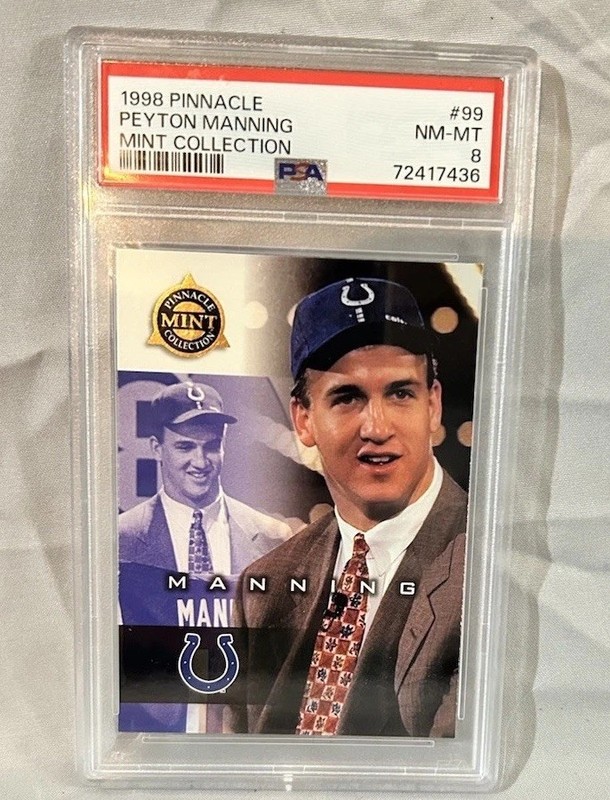 1998 Pinnacle Peyton Manning Mint Collection #99 PSA 8