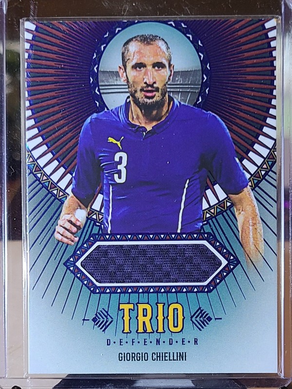 2025 Futera Unique Giorgio Chiellini Trio Defender /10 Game Worn Italy Juventus view 1