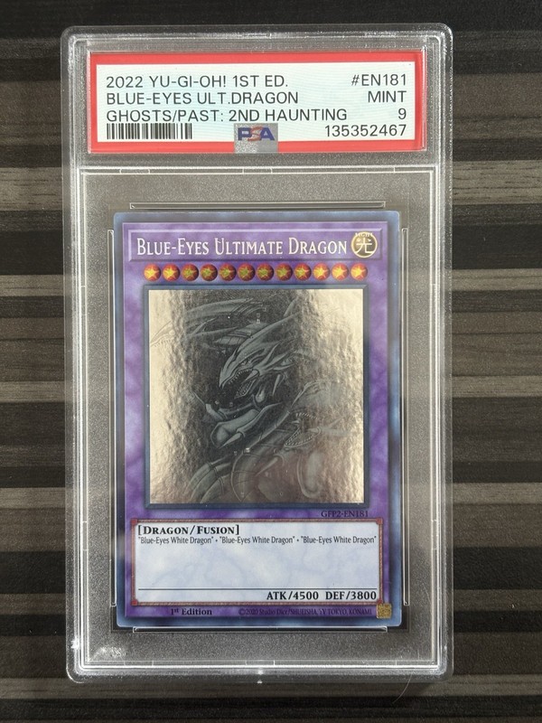 Yugioh | Blue-Eyes Ultimate Dragon | GFP2 | Ghost Rare | PSA 9