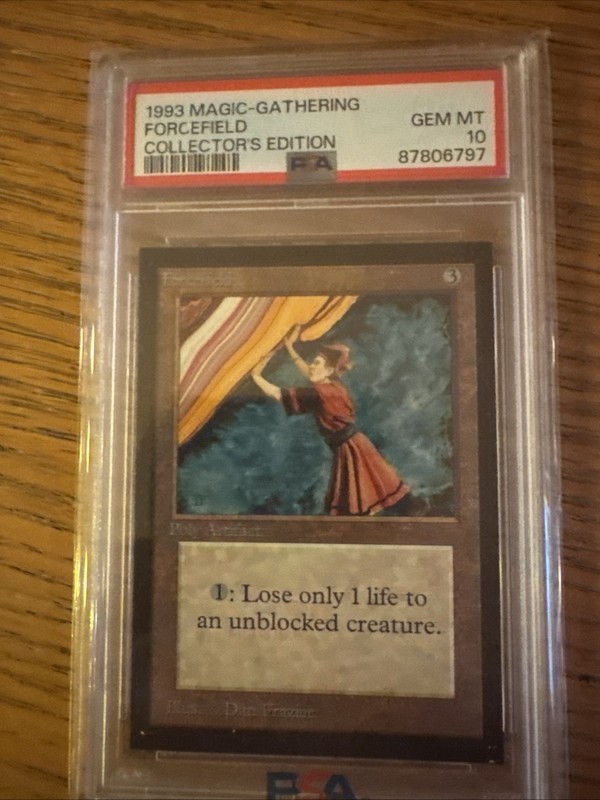 1993 MTG Magic: the Gathering CE MtG Forcefield PSA 10 view 2