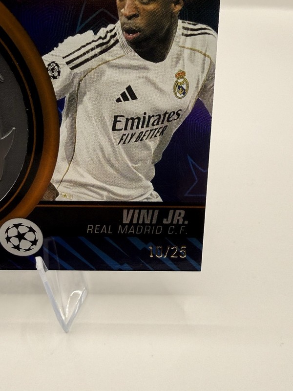 2025-26 Topps UEFA Club Comp Vinicius Jr Starball Commemorative Relic /25 SCR-VJ view 2