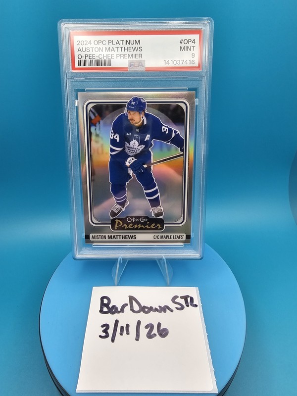 2024 OPC Premier Auston Matthews #OP4 PSA 9 Toronto Maple Leafs, Team USA