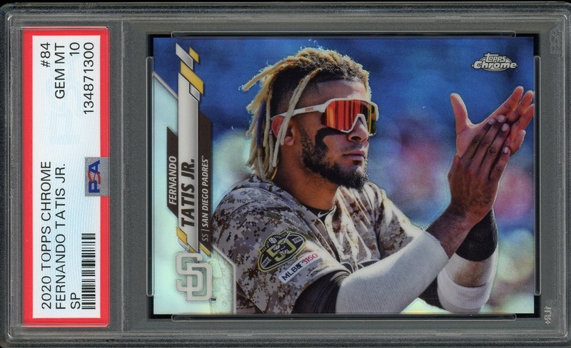 Fernando Tatis Jr. 2020 Topps Chrome #84 Image Variation SP PSA 10 GEM Padres