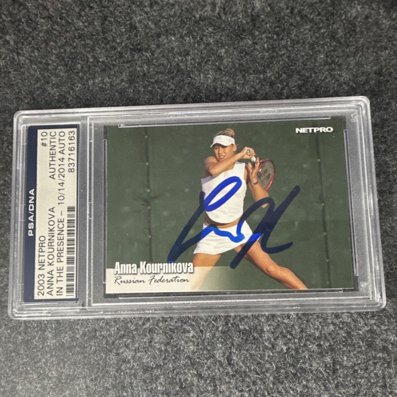 Anna Kournikova 2003 NetPro Autographed Tennis Trading Card PSA Authenticated