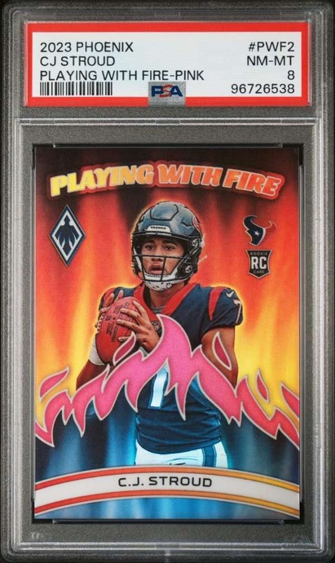 2023 Panini Phoenix Playing With Fire-Pink CJ STROUD PSA PSA 8 SN96726538
