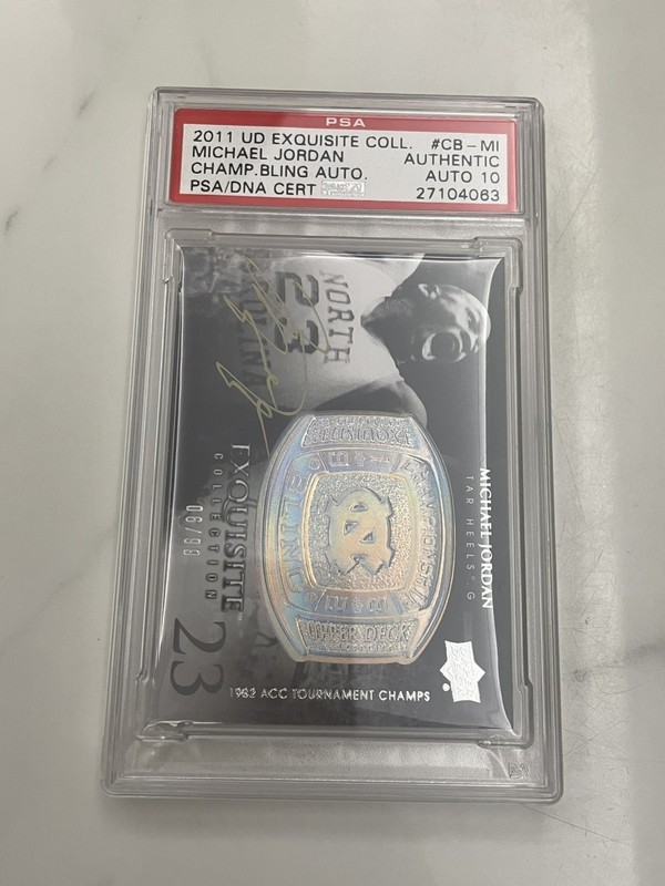 2011 Upper Deck Exquisite Michael Jordan Auto #/99 PSA 10 auto! view 2