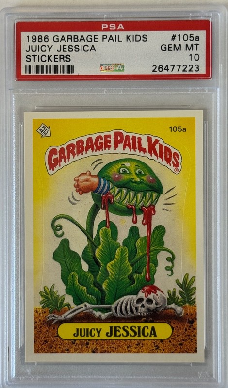 1986 TOPPS GARBAGE PAIL KIDS SERIES 3 105A JUICY JESSICA PSA 10 26477223