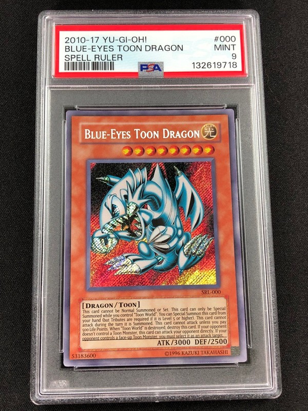 Yugioh 2010 Blue Eyes Toon Dragon SRL-000 PSA 9 Secret Rare!!!