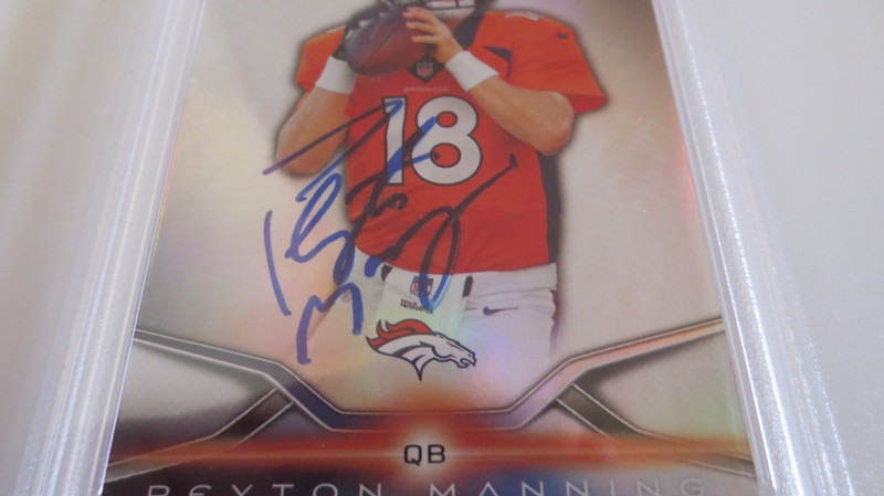 Peyton Manning signed autographed PSA DNA slabbed Topps Denver Broncos QB view 2