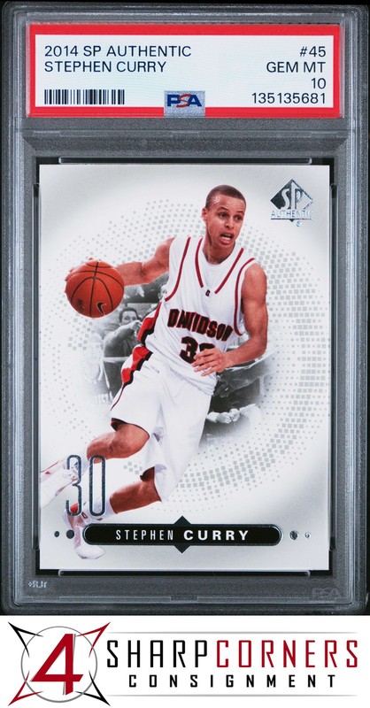 2014 SP AUTHENTIC #45 STEPHEN CURRY PSA 10