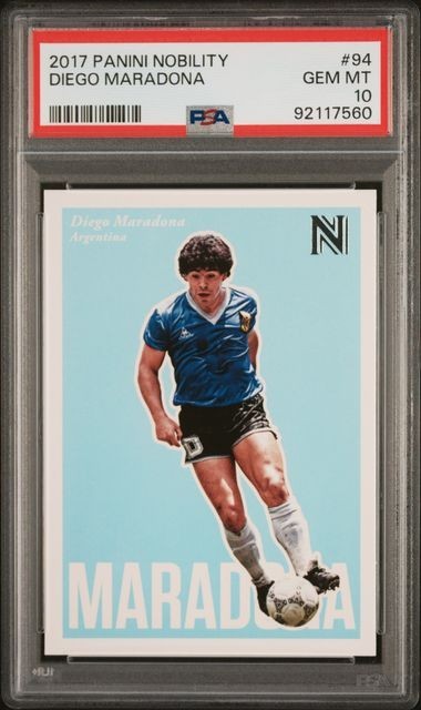2017 Panini Nobility #94 Diego Maradona PSA 10 Pop 46