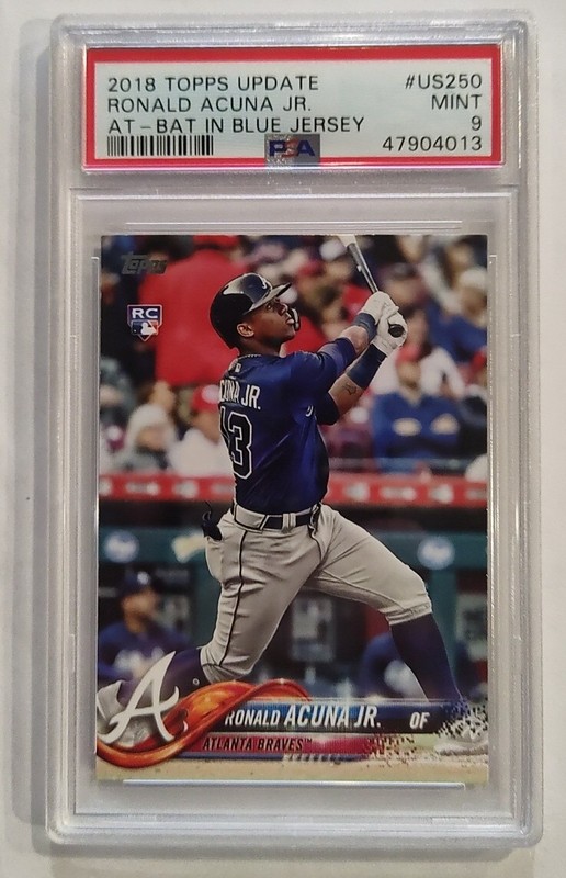 2018 Topps Update Ronald Acuna Jr RC #US250, PSA 9 MINT 