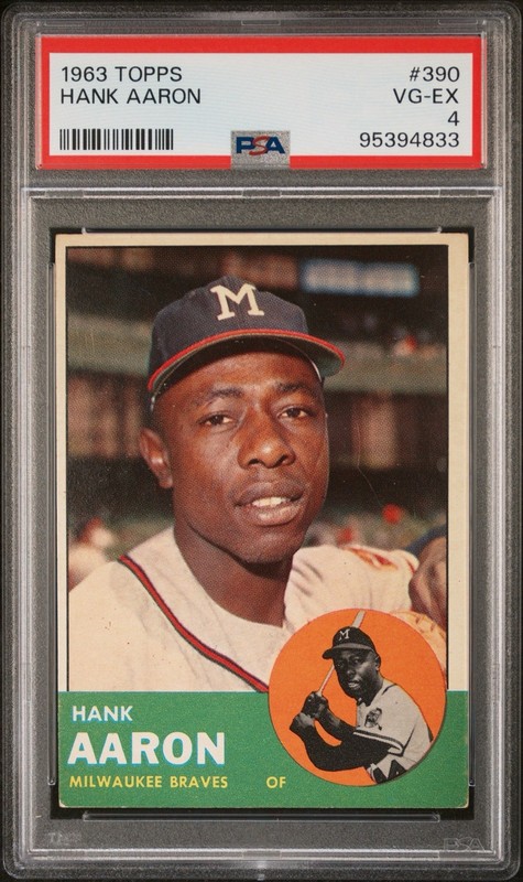 1963 Topps Hank Aaron #390 - PSA VG-EX 4 💎