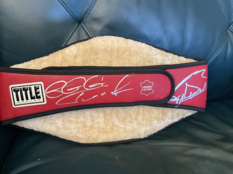 SEND OFFER Canelo Alvarez/ Gennady Golovkin PSA Autograph Belt view 2