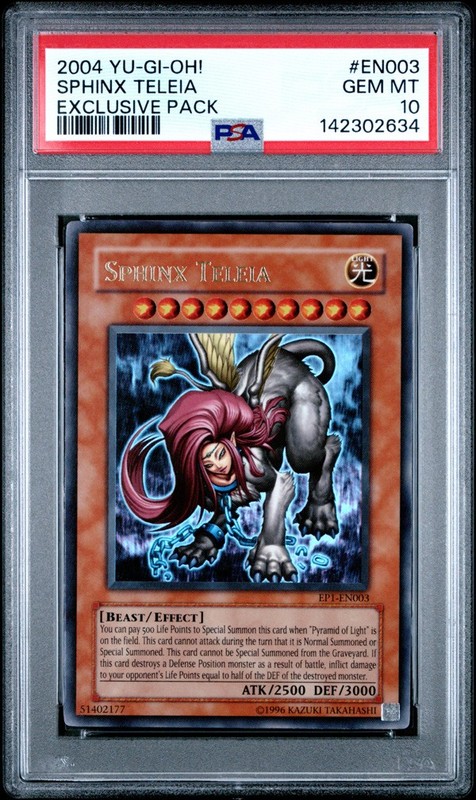 PSA 10 - Yu-Gi-Oh Card - EP1-EN003 - SPHINX TELEIA (ultra rare holo) - GEM MINT view 1