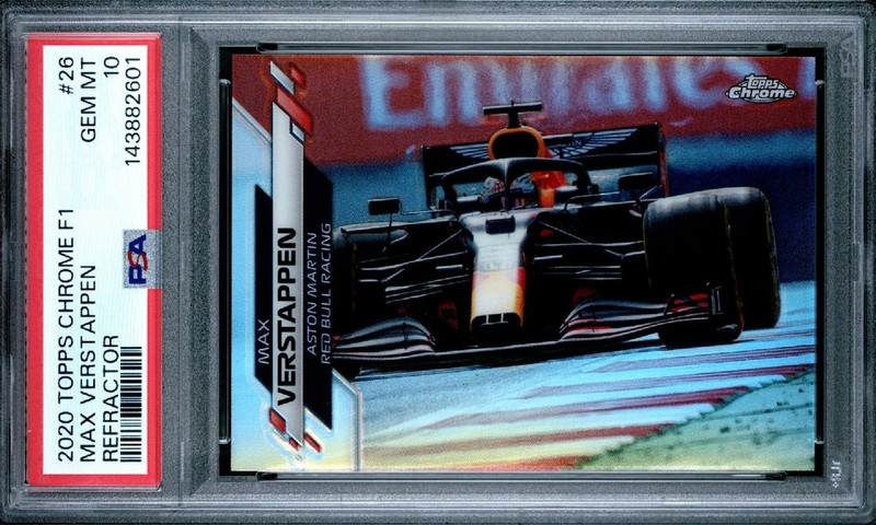 2020 Topps Chrome Formula 1 Max Verstappen #26 Refractor PSA 10
