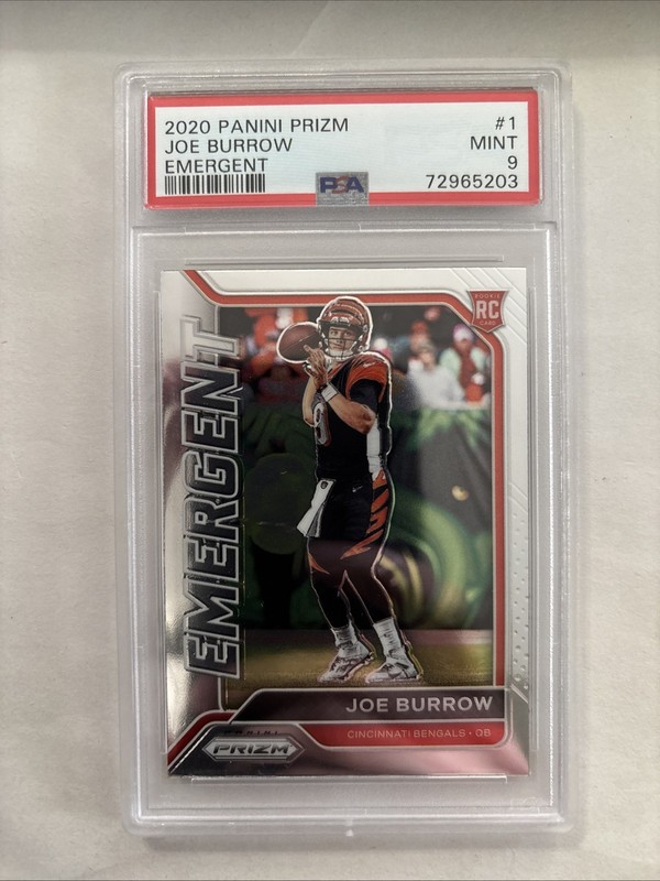 2020 Panini Prizm Joe Burrow Emergent RC PSA 9 - Bengals