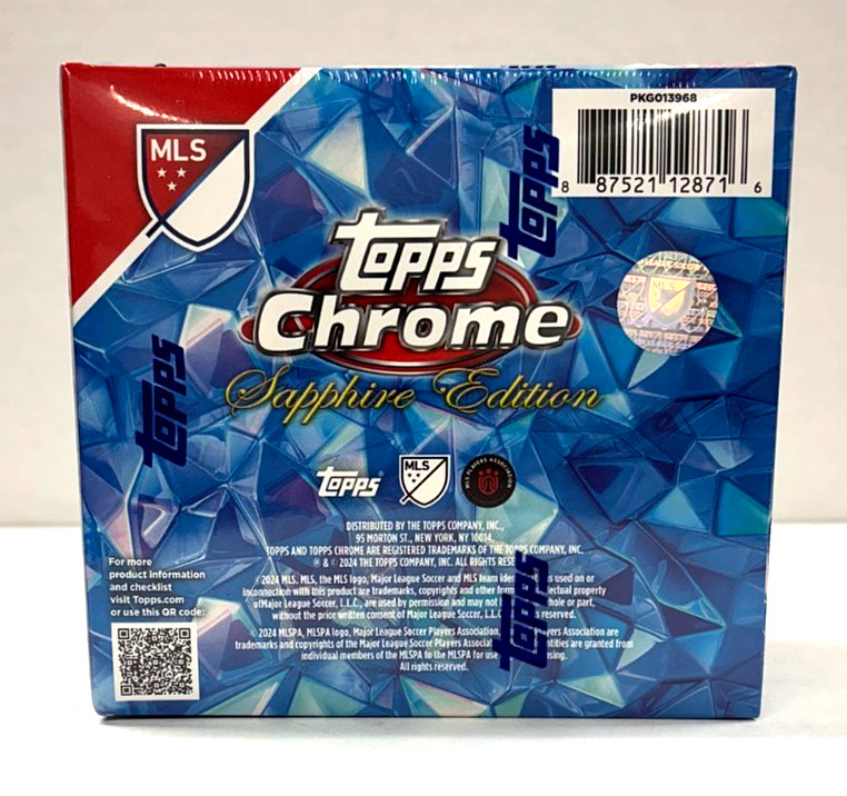 2024 Topps Chrome MLS Soccer Sapphire Edition Factory Sealed Hobby Box view 2